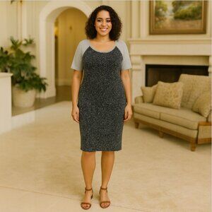 LuLaRoe LIMITED RUN Hybrid Randy Dress Jersey Knit Midi Dress Size 2xl